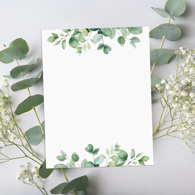 Lámina Elegante Eucalyptus Green Stationery Paper (Subido por el creador)