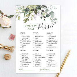 Lámina Elegante Eucalyptus Greenery Bridal Shower Game