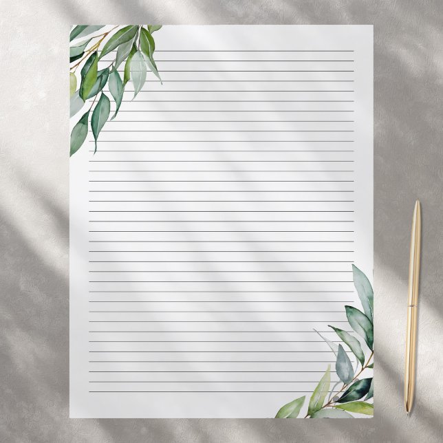 Lámina Elegante Eucalyptus Greenery Llenado Papel de escr (Subido por el creador)