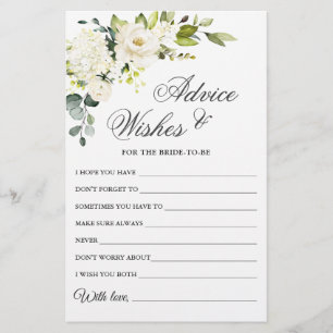 Lámina Elegante Eucalyptus White Rose Wishes & Advances C
