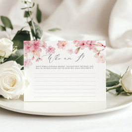 Lámina Elegante flor de cerezo Quién soy el juego de duch