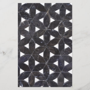 Lámina elegante flor gris mosaica de la vida Tile patrón