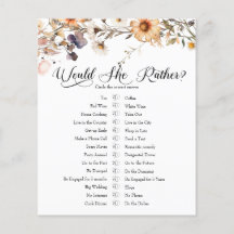 Elegante Flor Silvestre  | ¿Qué Preferiría Juego