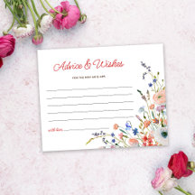 Elegante Floral Bridal Shower Consejos y Deseos