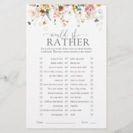Lámina Elegante Floral Prefiere Un Juego De Ducha Bridal