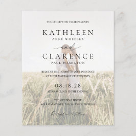 Lámina Elegante foto clásica invitación a matrimonio pres