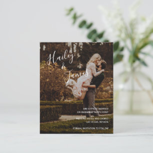 Lámina Elegante Foto Moderno Presupuesto Boda Guardar la