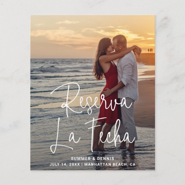 Lámina Elegante foto presupuesto Boda española Salva la f (Anverso)