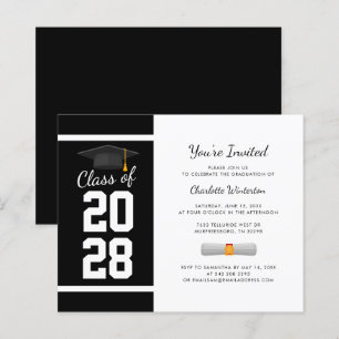 Lámina Elegante Graduación 2025 Invitación de Grad Party