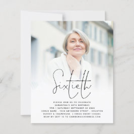 Lámina Elegante guión de presupuesto foto 60 cumpleaños i