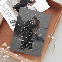 Lámina Elegante guión foto presupuesto invitación a matri