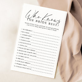 Lámina Elegante Guión Que Conoce El Mejor Juego De Novia