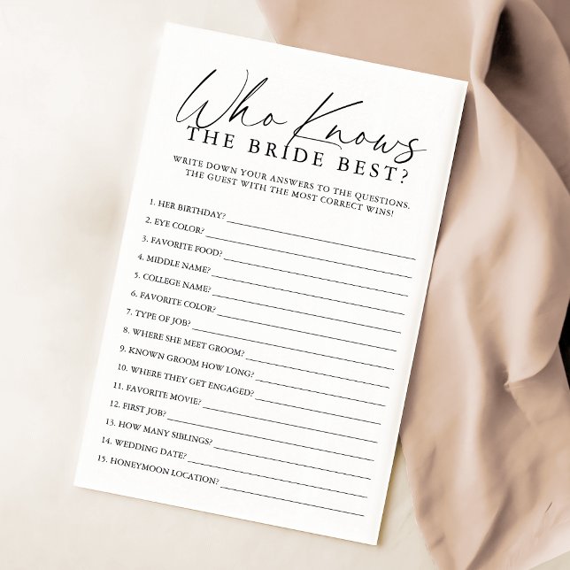 Lámina Elegante Guión Que Conoce El Mejor Juego De Novia (Subido por el creador)