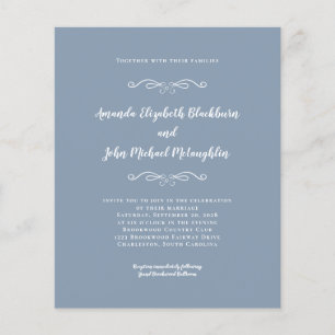 Lámina Elegante invitación a la boda azul turquesa con pr