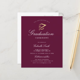Lámina Elegante invitación a la ceremonia de graduación m