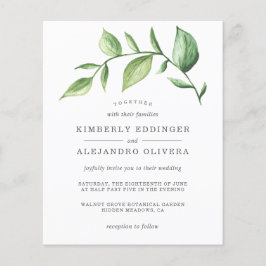 Lámina Elegante Invitación de Boda Rústica y Económica co