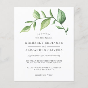 Lámina Elegante Invitación de Boda Rústica y Económica co