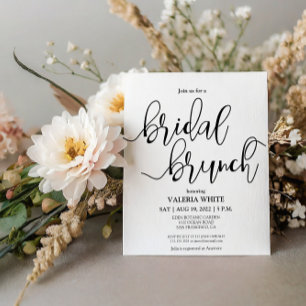 Lámina Elegante invitación de brunch de novias manuscrita