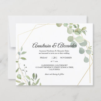Lámina Elegante Invitación de Presupuesto para ceremonia 