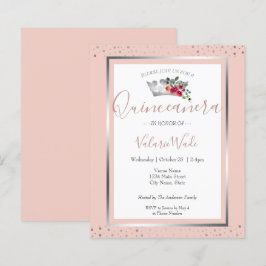Lámina Elegante invitación de presupuesto Rubor rosa Quin