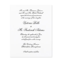 Elegante invitación formal de matrimonio presupues