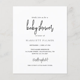 Lámina Elegante invitación para Baby Shower de presupuest