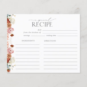 Lámina Elegante Jardín Flores Receta de Ducha Bridal