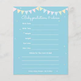 Lámina Elegante juego de adivinanzas de Baby Blue Boy Bab