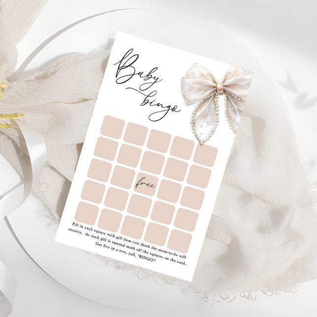 Lámina Elegante juego de Bingo Bow Blanco (Subido por el creador)