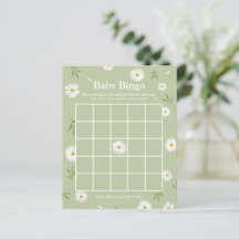 Elegante juego de Bingo de Baby Shower Sage Green 