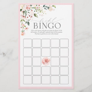 Lámina Elegante juego de Bingo de Bridas Florales de Colo