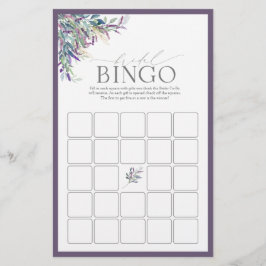 Lámina Elegante juego de Bingo de ducha de novia floral d