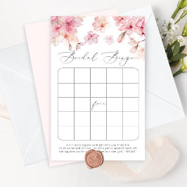 Lámina Elegante juego de bingo de ducha de novia sakura