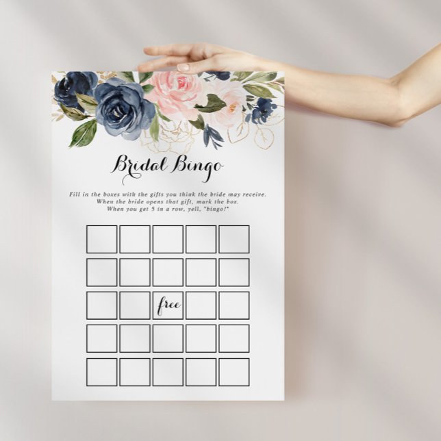 Lámina Elegante juego de bingo de novias florales en invi (Subido por el creador)