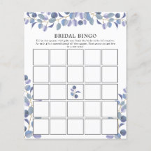 Elegante juego de Bingo de Verdor Moderno y Bridal