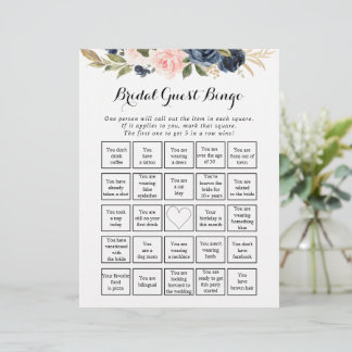 Lámina Elegante Juego de Bingo para Invitados de Boda con