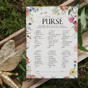 Lámina Elegante juego de bolso de ducha de novia floral a