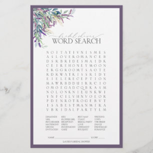 Lámina Elegante juego de ducha con flores de lavanda