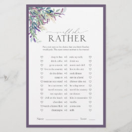 Lámina Elegante juego de ducha con flores de lavanda