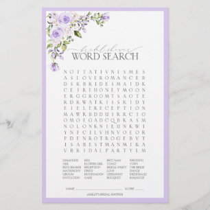 Lámina Elegante juego de ducha con flores de lavanda de L