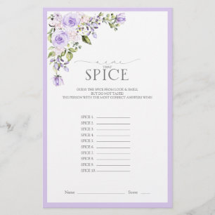 Lámina Elegante juego de ducha con flores de lavanda de L