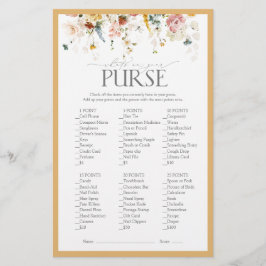 Lámina Elegante juego de ducha con flores silvestres amar