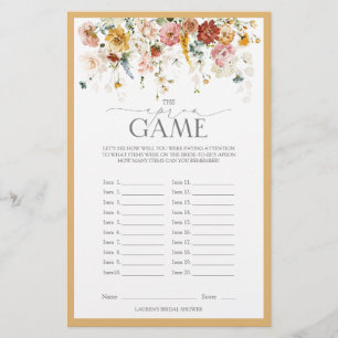 Lámina Elegante juego de ducha de flores salvajes amarill