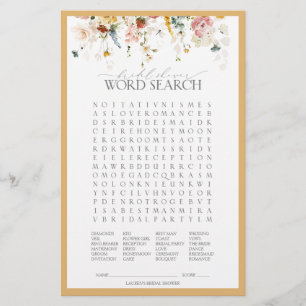 Lámina Elegante juego de ducha de flores salvajes amarill