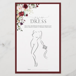 Lámina Elegante juego de ducha de novia floral de Rubor e