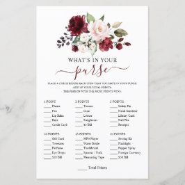 Lámina Elegante Juego de Ducha Floral Rosa Burdeos