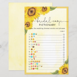 Lámina Elegante juego de emoji de la ducha de novia con g