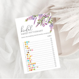 Lámina Elegante juego de Emoji floral de Lavanda