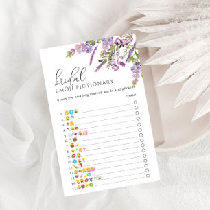 Lámina Elegante juego de Emoji floral de Lavanda