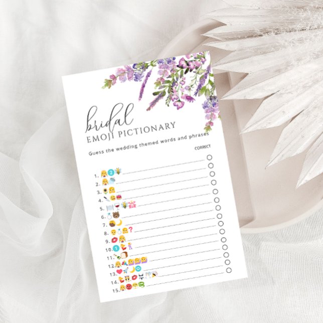 Lámina Elegante juego de Emoji floral de Lavanda (Subido por el creador)